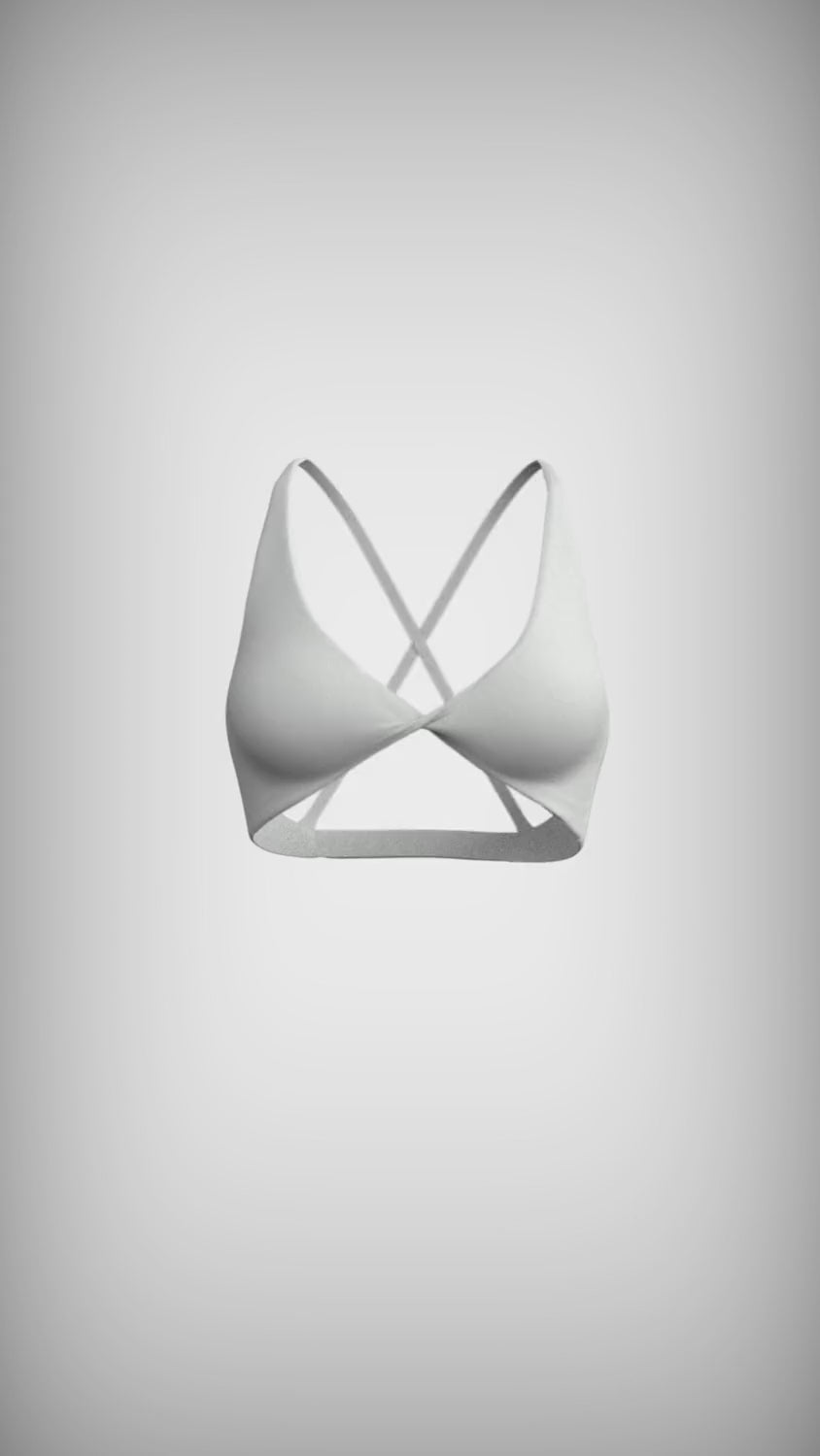 Essential Twist Bra - White